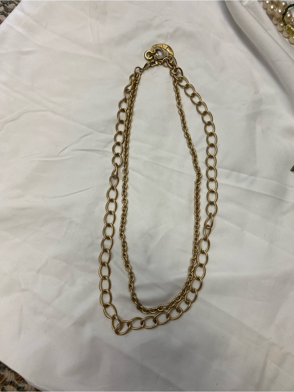 Stella & Dot Gold-Tone Triple Layer Chain Necklace